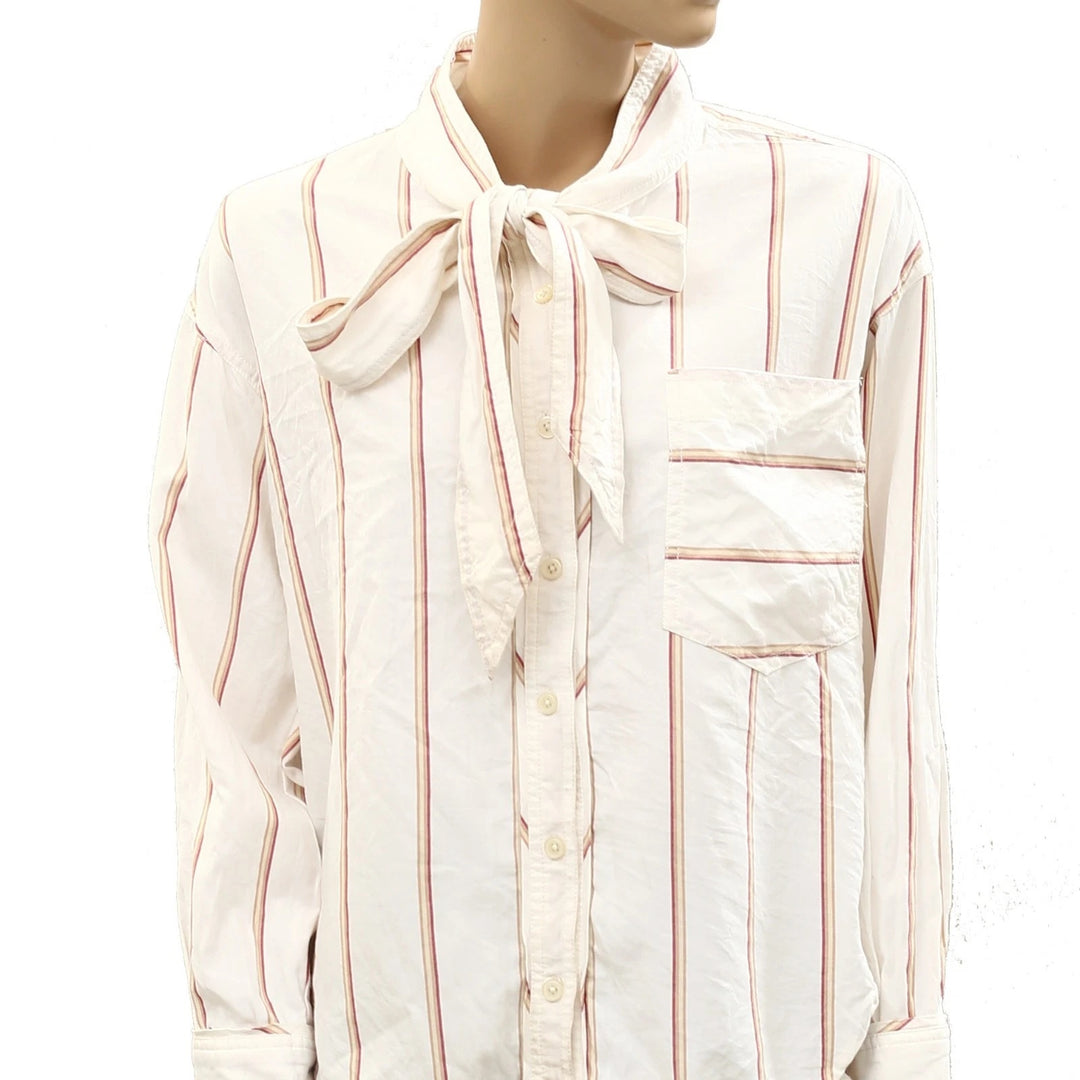 Free People We The Free Tied With a Bow Shirt Top