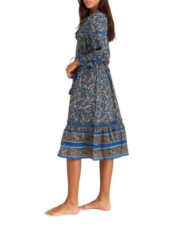 Veronica Beard Sahana Paisley Printed Midi Dress