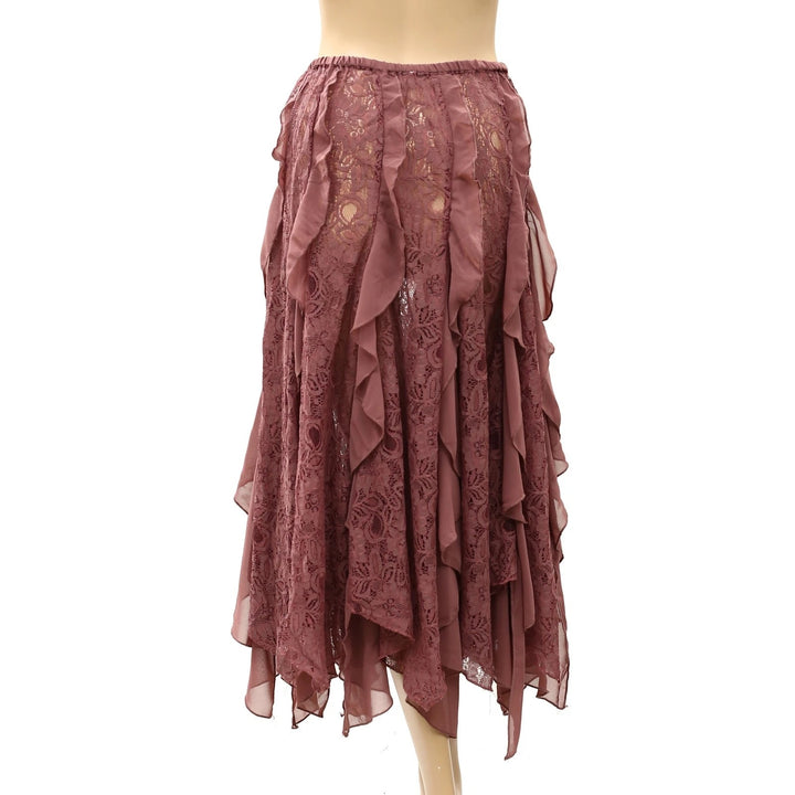 Free People Intimately Candy Calling Maxi Slip Skirt
