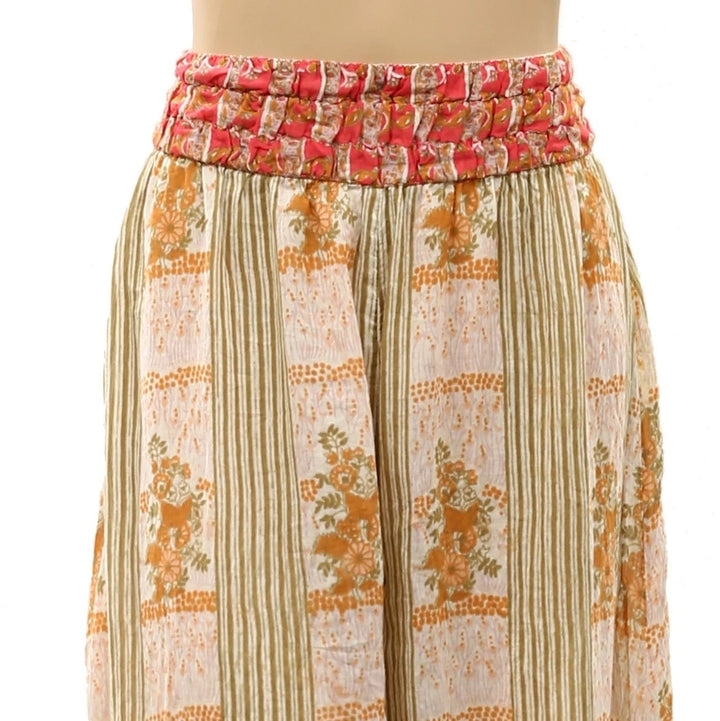 Free People Floral & Stripe Printed Trouser Pants