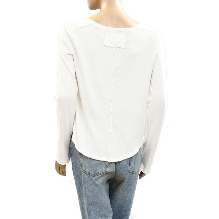 Free People We The Free Heather Long Sleeve Blouse Top
