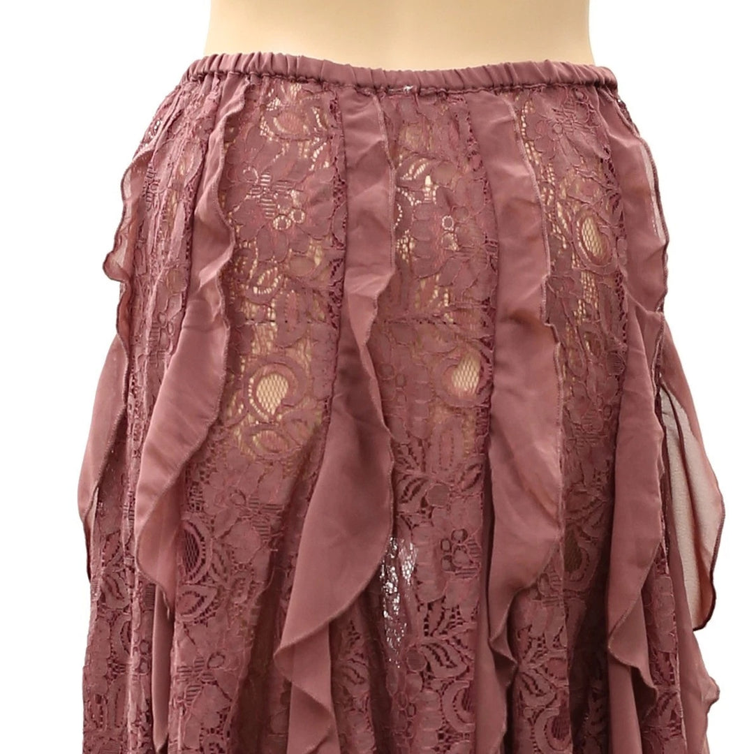 Free People Intimately Candy Calling Maxi Slip Skirt