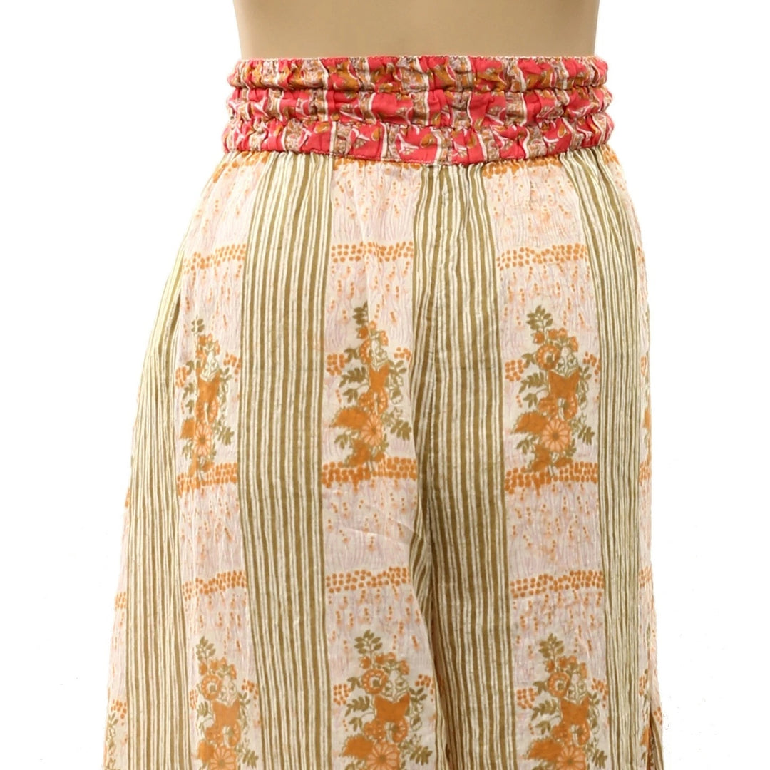 Free People Floral & Stripe Printed Trouser Pants