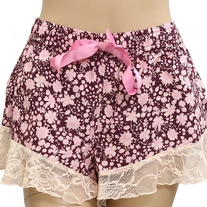 By Anthropologie Lace-Trim Pyjama Shorts