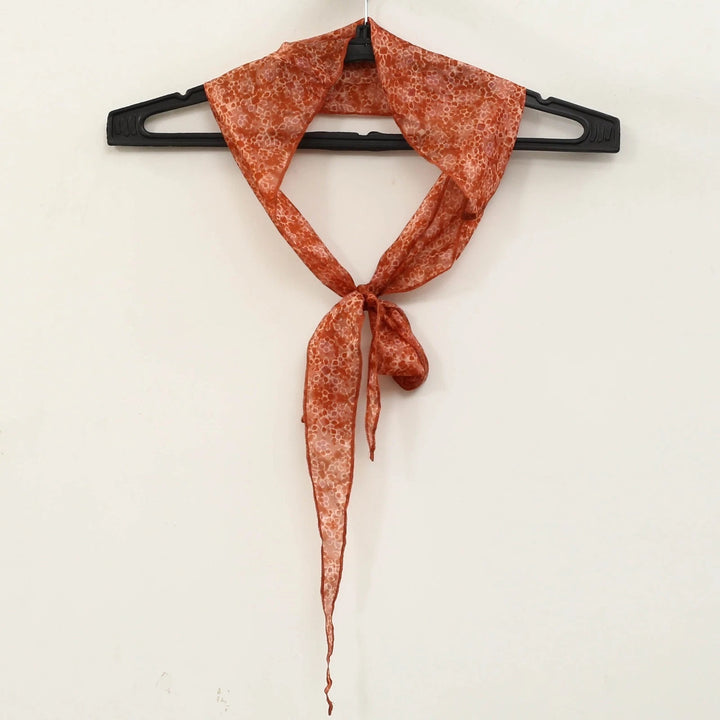 Free People Tilly Skinny Silk Convertible Scarf Neck Handbag Print