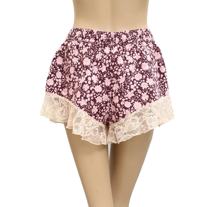 By Anthropologie Lace-Trim Pyjama Shorts