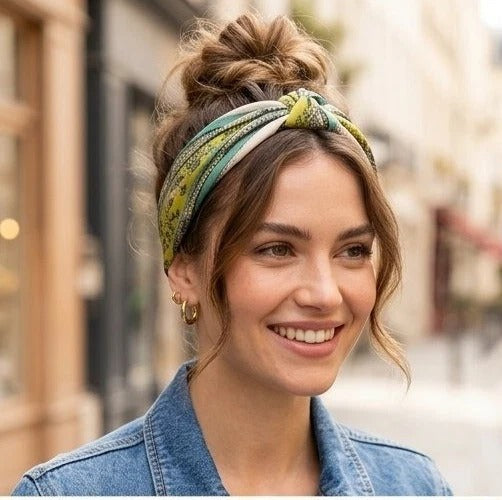 Free People So Silk Printed Bandana Scarf Tube Top Wrap Belt