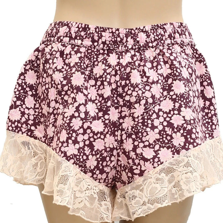 By Anthropologie Lace-Trim Pyjama Shorts