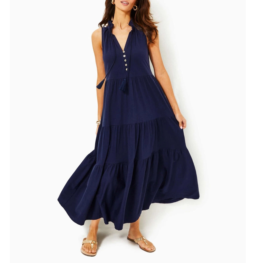 Lilly Pulitzer Malone Ruffle Swing Maxi Dress – White Chocolate Couture