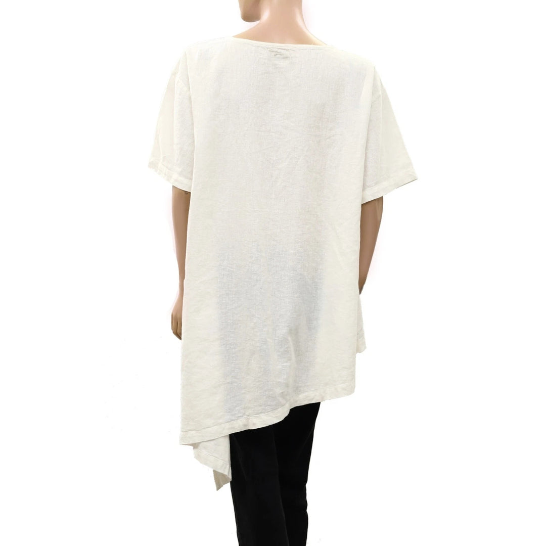 Free People Free-est Alina Cotton-Linen Short-Sleeve Top