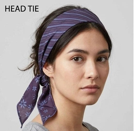Free People Tilly Skinny Silk Convertible Scarf Neck Handbag Print