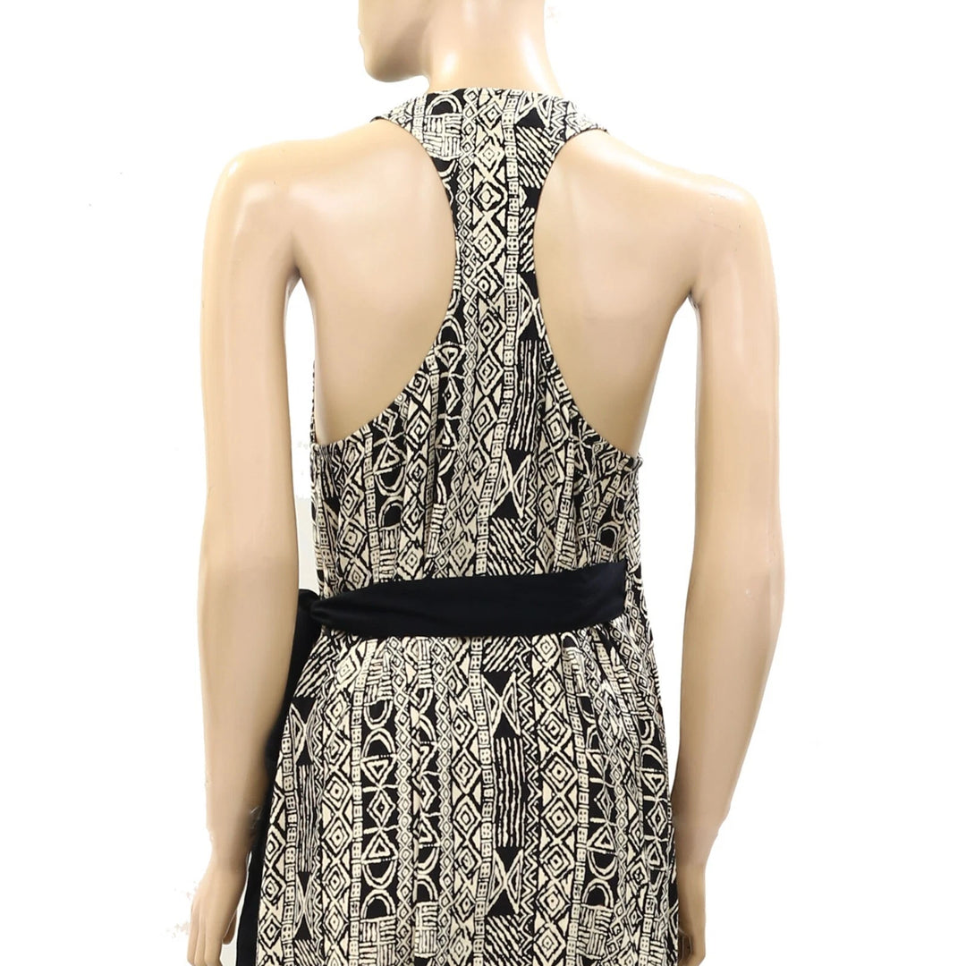 Ecote Urban Outfitters Aztec Print Whitney Wrap Midi Dress