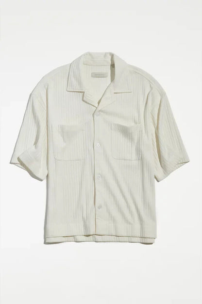 Urban Outfitters UO Standard Cloth Logan Ribbed Cropped Shirt Men's
