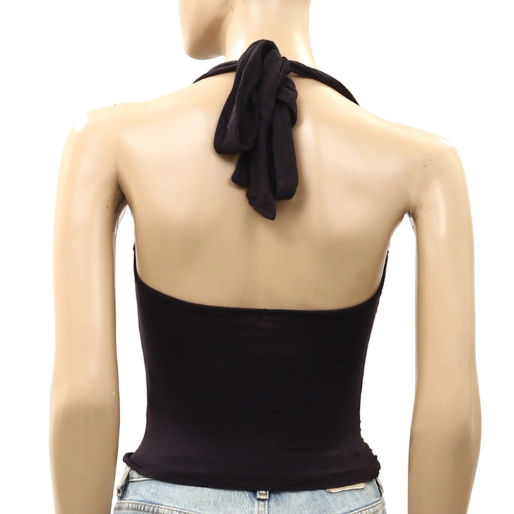 Free People Electric Bloom Halter Blouse Top