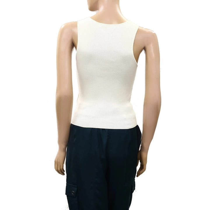 Zara Ribbed Cropped Tank Blouse Top