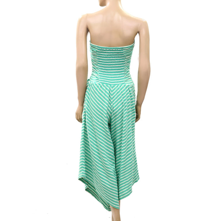 Free People Free Est Daley One-Piece Striped Print Tube Jumpsuit Dress
