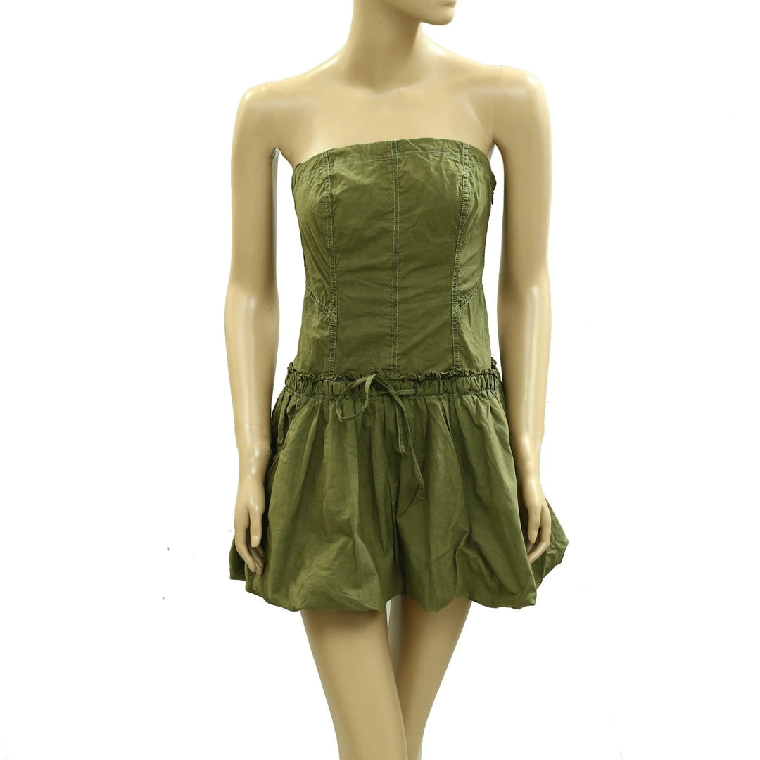 Urban Outfitter UO Rex Strapless Cargo Bubble Hem Mini Dress