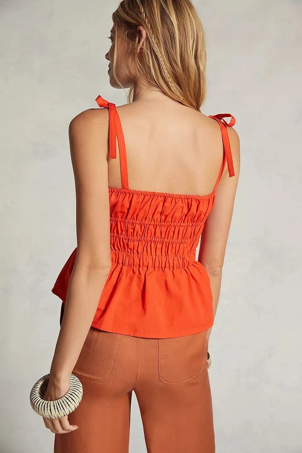 By Anthropologie Maeve Smocked Blouse Tank Top