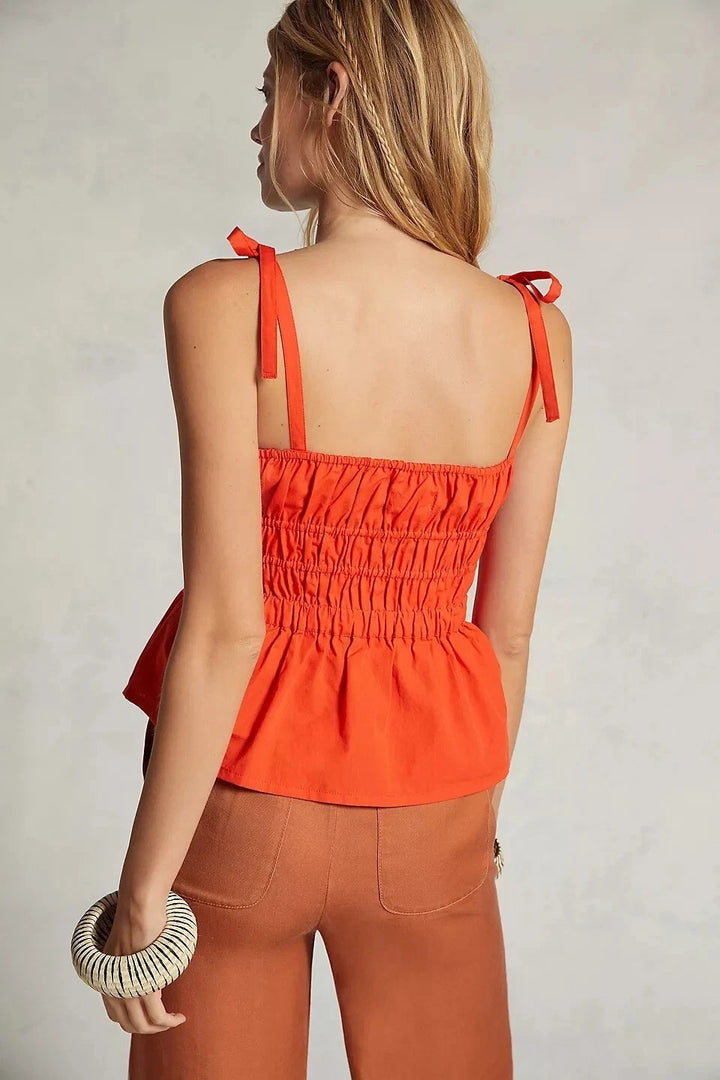 By Anthropologie Maeve Smocked Blouse Tank Top