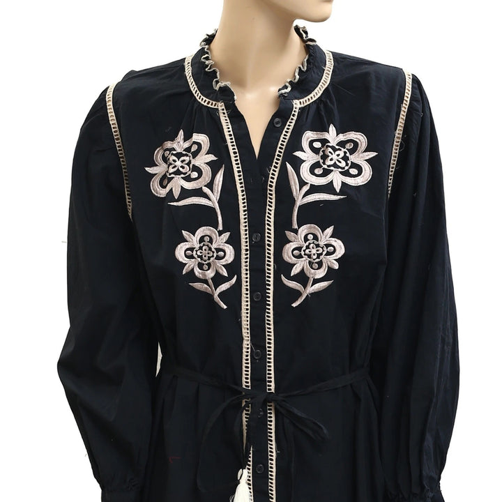 Julia Jordan Embroidered Mini Shirt Dress
