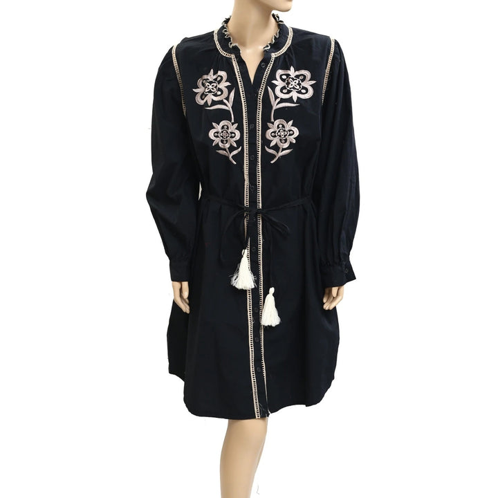 Julia Jordan Embroidered Mini Shirt Dress
