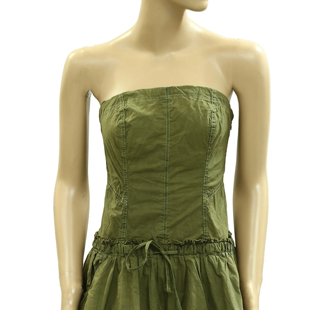Urban Outfitter UO Rex Strapless Cargo Bubble Hem Mini Dress