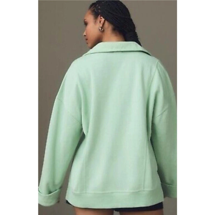 Anthropologie Pilcro Johnny Collar Pullover Sweatshirt Top
