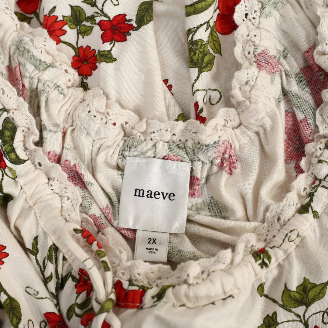 Anthropologie Maeve Short-Sleeve Sweetheart-Neck Peplum Top