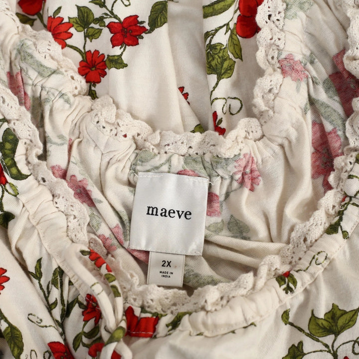 Anthropologie Maeve Short-Sleeve Sweetheart-Neck Peplum Top