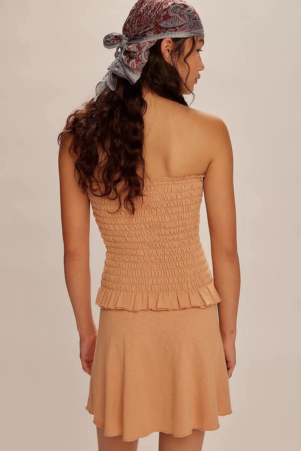 Free People Free-est Lora Smocked Tube Cropped Top