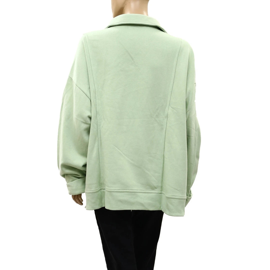 Anthropologie Pilcro Johnny Collar Pullover Sweatshirt Top