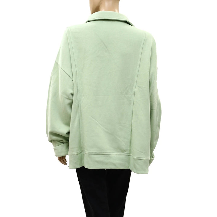 Anthropologie Pilcro Johnny Collar Pullover Sweatshirt Top