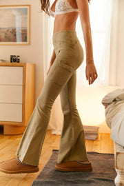 Out From Under Urban Outfitters Aria High-Waisted Cargo Flare Pants