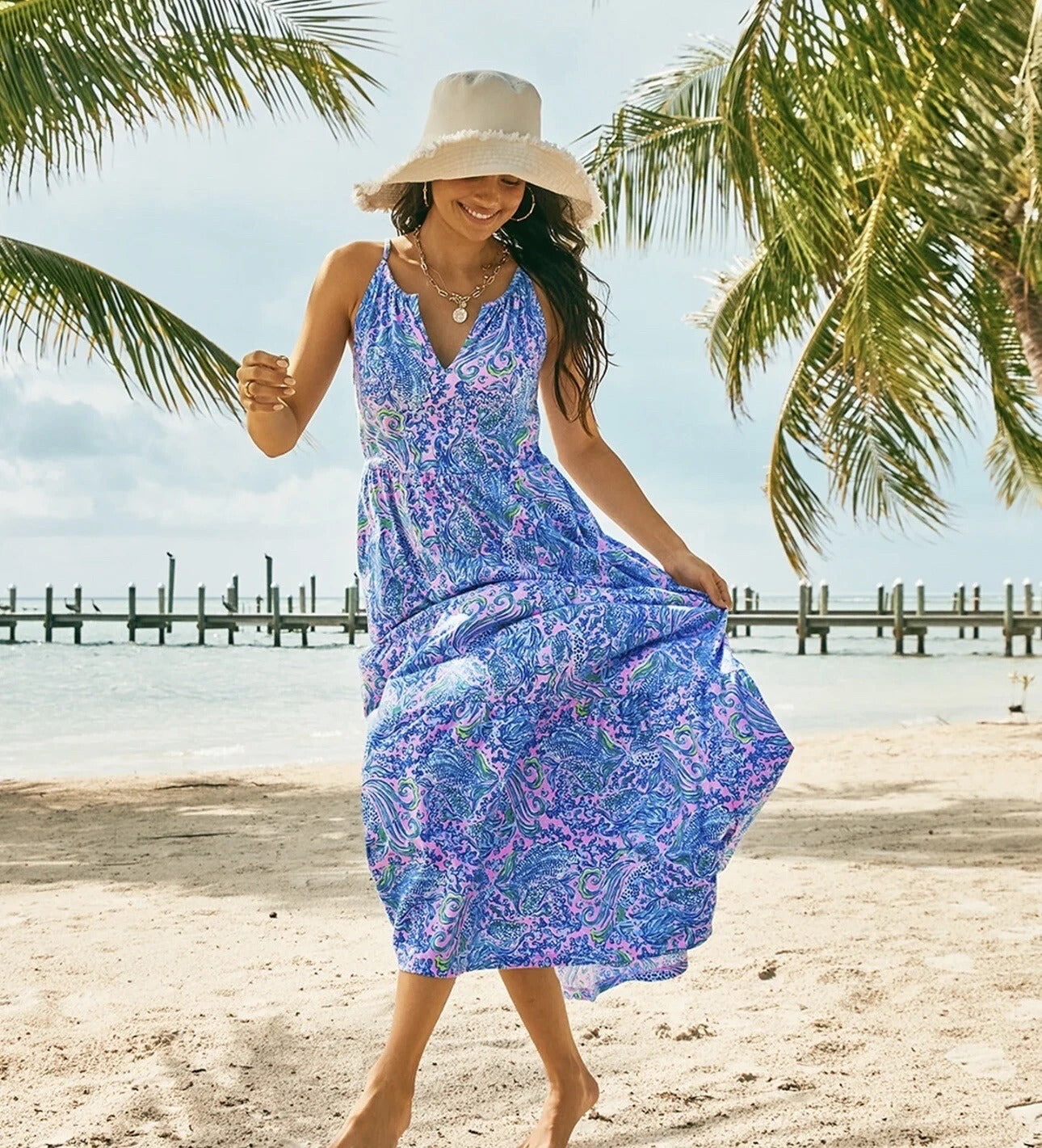 Lilly Pulitzer Maribella Halter Maxi Dress – White Chocolate Couture