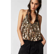 Free People All That Glitters Tank Blouse Top