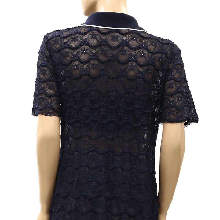 Anthropologie Celandine Collared Lace Midi Dress