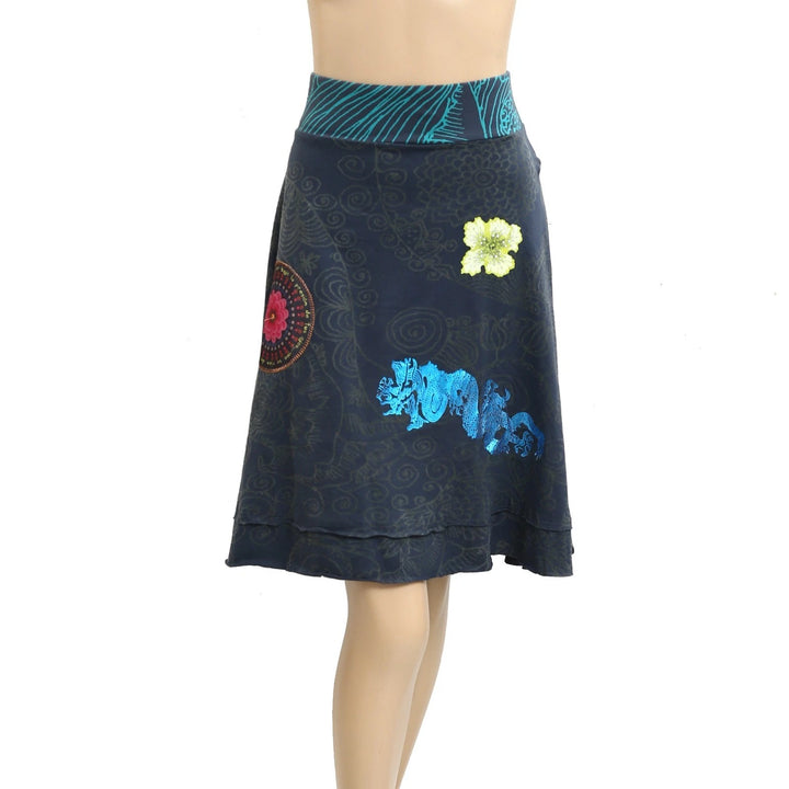 Desigual Floral Rubber Printed Mini Skirt