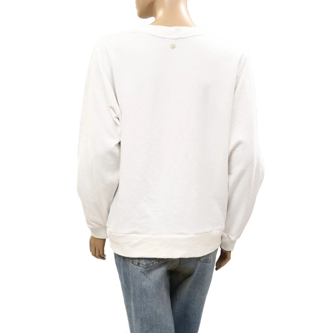 Lilly Pulitzer Long Sleeve Beaded Sweatshirt Top