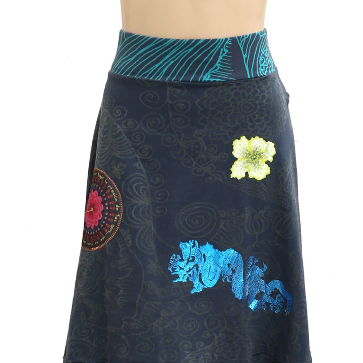 Desigual Floral Rubber Printed Mini Skirt