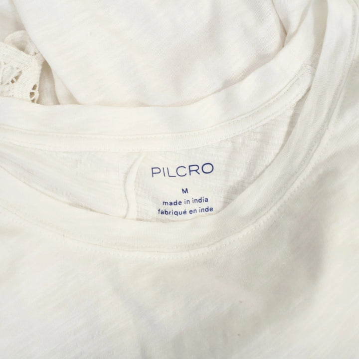 By Anthropologie Pilcro Heritage Lace-Trim Tee Blouse Top