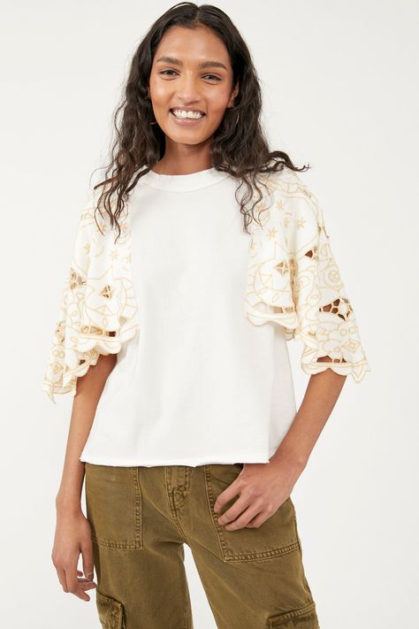 Free People Angel T-Shirt Blouse Top
