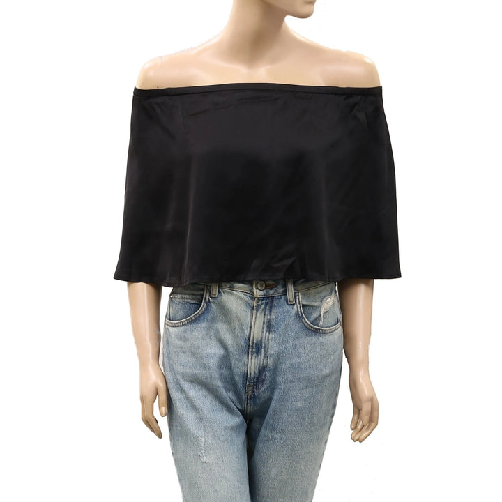 Free People Off The Shoulder Cape Layered Cropped Top