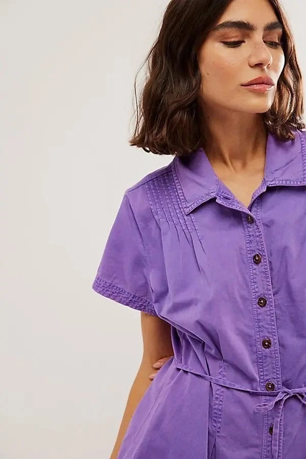 Free People Keep It Crisp Shortall Romper