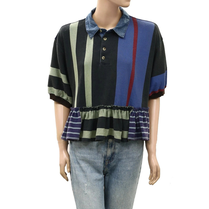 Free People Harbor Stripe Blouse Top