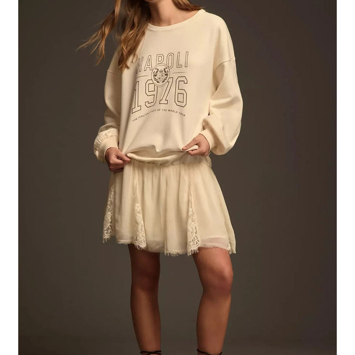 By Anthropologie Pilcro Sweatshirt Twofer Mini Dress