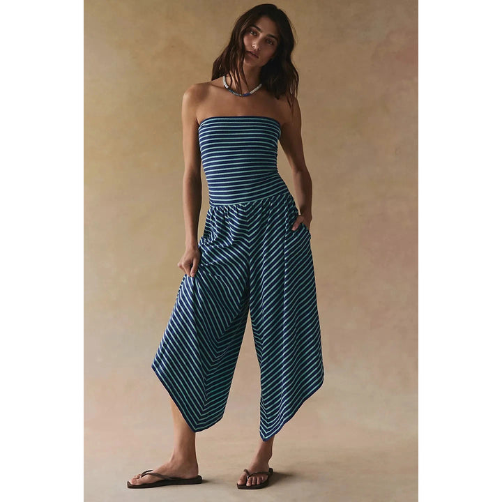 Free People Free Est Daley One-Piece Strip Tube Jumpsuit Dress