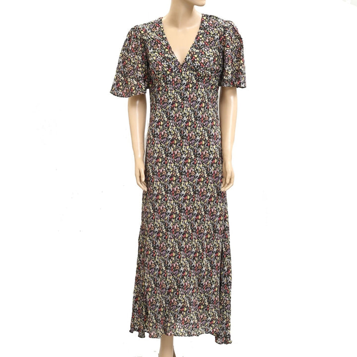 Saylor NYC Anthropologie Floral Printed V-Neck Long Maxi Dress
