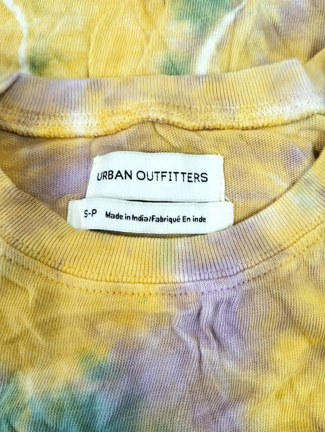 Urban Outfitters UO Tie & Dye Printed Cropped Blouse Top