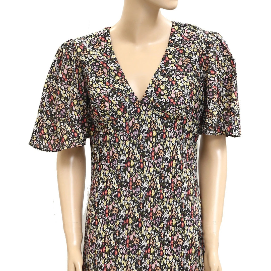 Saylor NYC Anthropologie Floral Printed V-Neck Long Maxi Dress