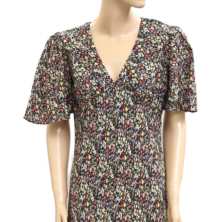 Saylor NYC Anthropologie Floral Printed V-Neck Long Maxi Dress